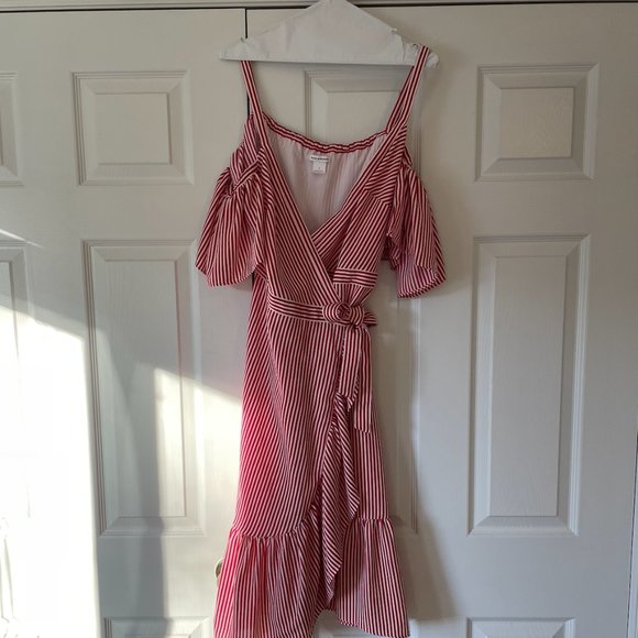 Club Monaco Daphins Red Stripe Dress - Picture 6 of 7